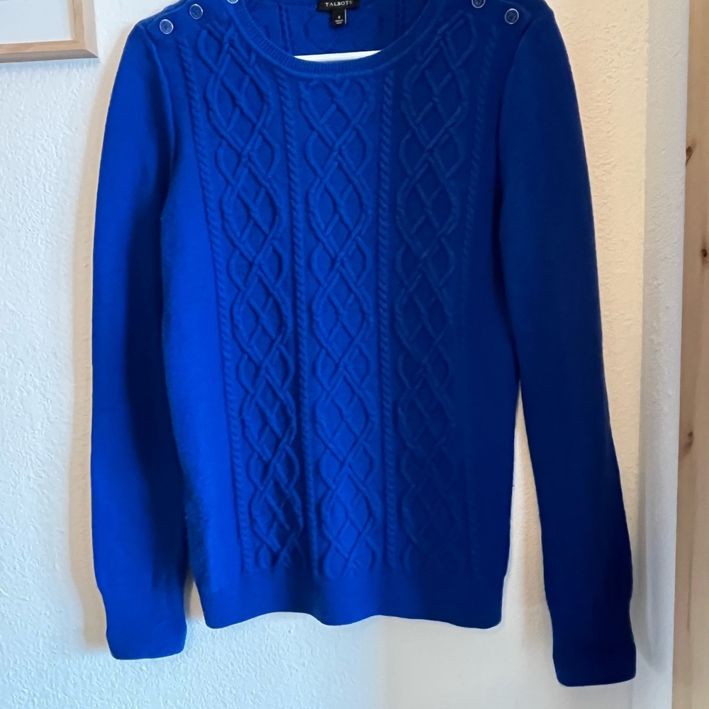 Cable Knit Blue Sweater